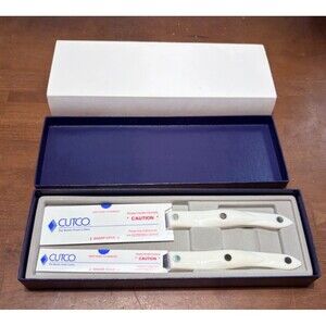 VTG Cutco 1822W Knife Set White Serrated Blade 1721 KI & Spreader 1768 KI New